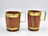 Handmade juniper wood Beer Mug with Brass Rings, Beer Gift, Craftsmanship, Drinking Mug, Vintage Mug