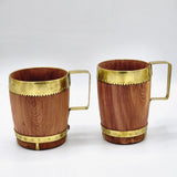 Handmade juniper wood Beer Mug with Brass Rings, Beer Gift, Craftsmanship, Drinking Mug, Vintage Mug